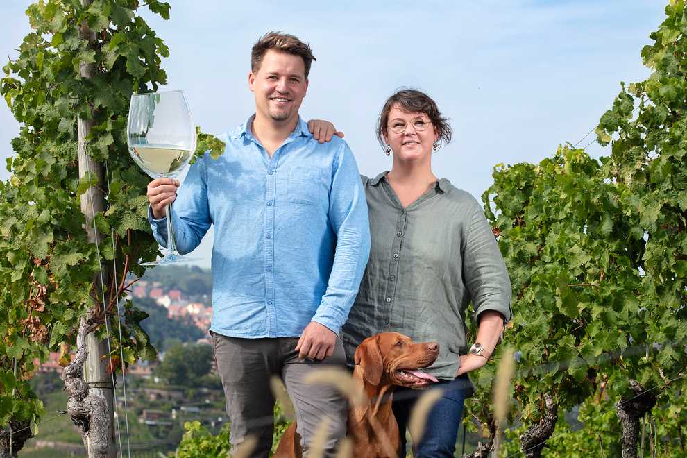 Matthias und Katharina Schuh vom Weingut Schuh in Sörnewitz (Foto: Landkreis Meißen)